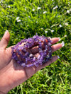 Amethyst Gemstone Chip Bead Bracelet