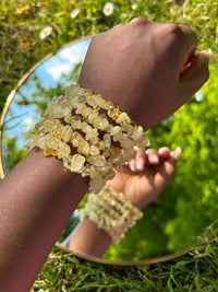 Citrine Gemstone Chip Bead Bracelet