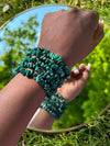 Malachite Gemstone Chip Bead Bracelet