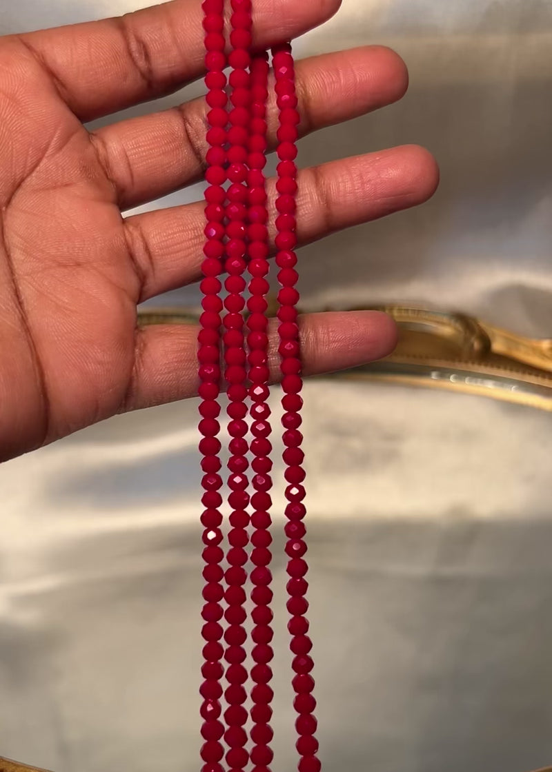 Red Radiance Waist Beads
