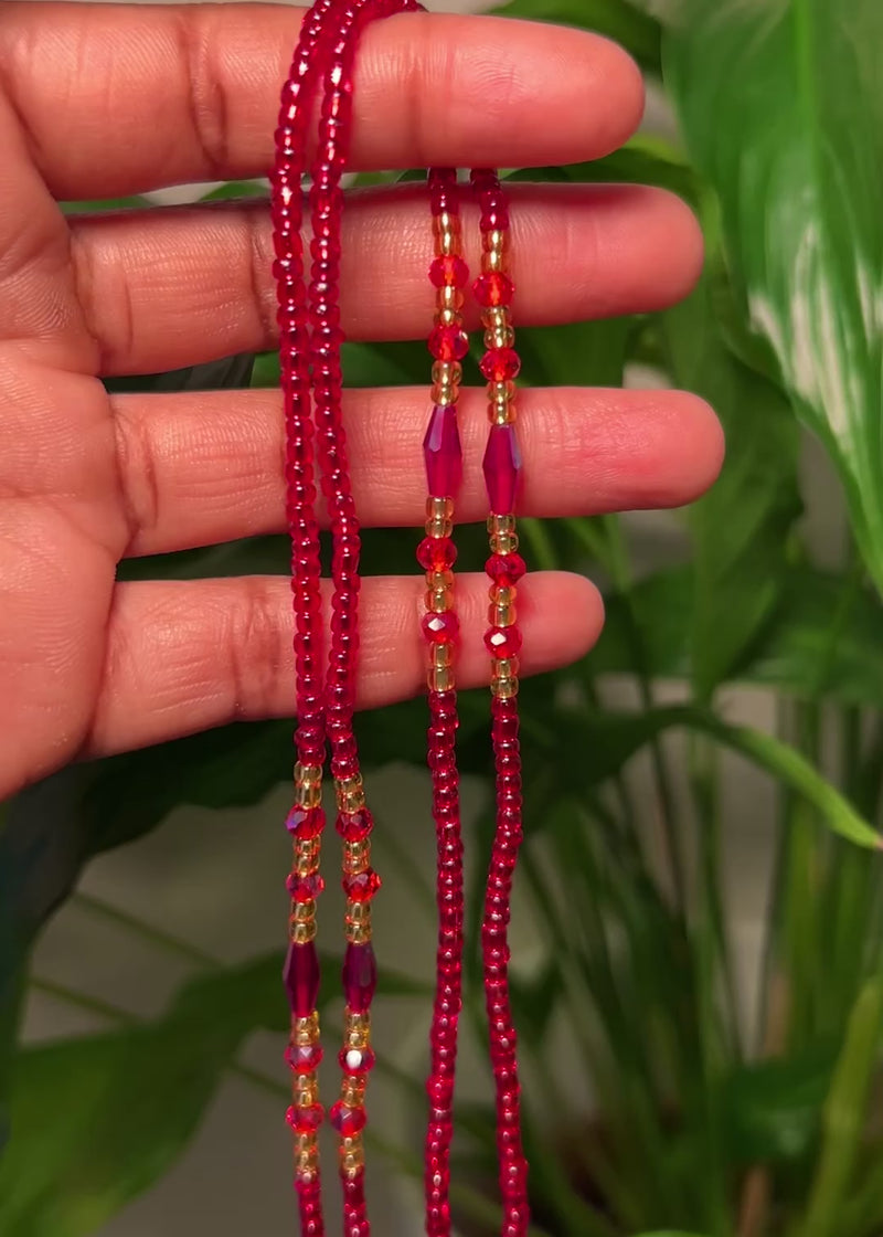 Red Diamond Waist Beads